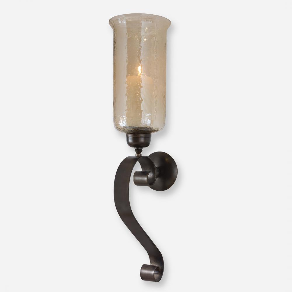 Joselyn Bronze Candle Wall Sconce