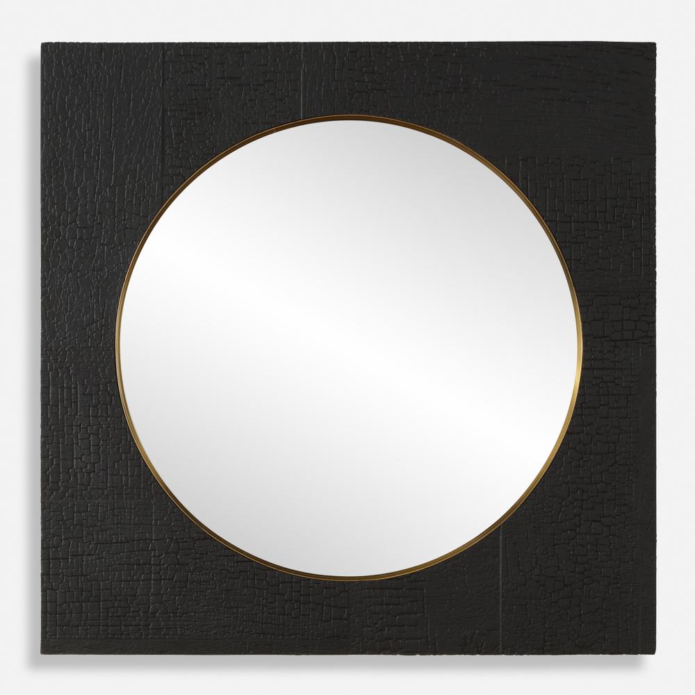 Ember Black Square Mirror