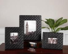 Uttermost 18524 - Maulana Black Woven Photo Frame Set/3