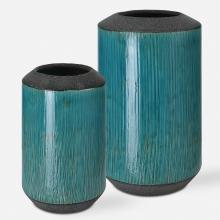  18064 - Maui Aqua Blue Vases, S/2