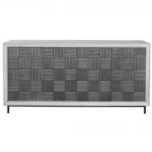 Uttermost 25489 - Checkerboard 4 Door Gray Cabinet