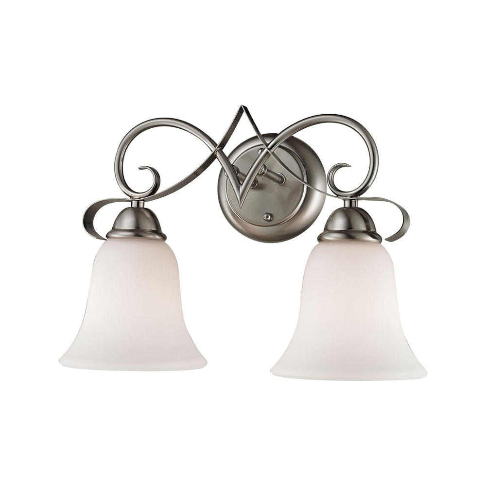 Thomas - Brighton 15'' Wide 2-Light Vanity Light - Brushed Nickel