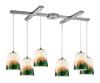 Six Light Satin Nickel Multi Light Pendant