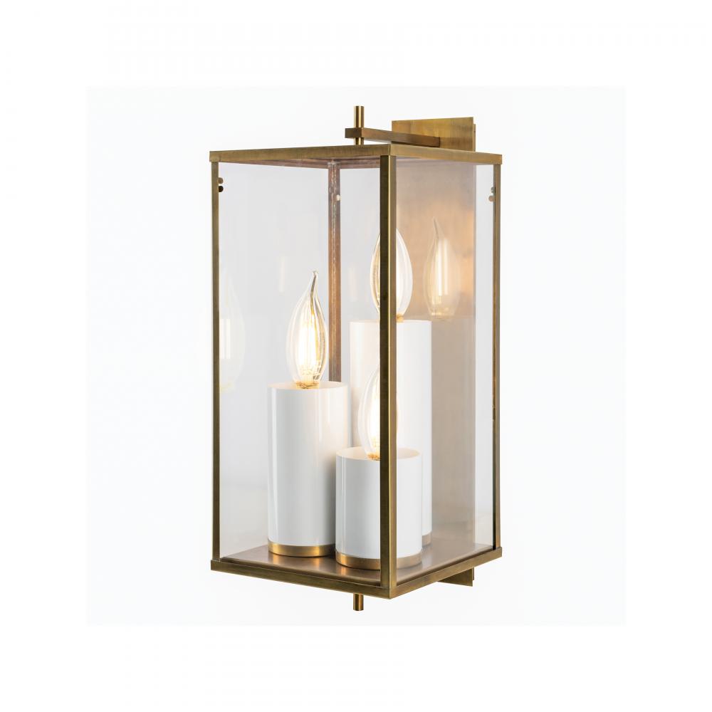 Back Bay 24.5'' High 3-Light Outdoor Sconce - Aged Brass