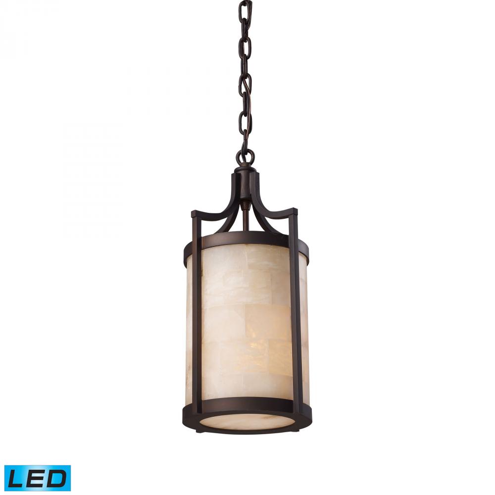 Spanish Mosaic 1 Light LED Pendant In Aged Bronz