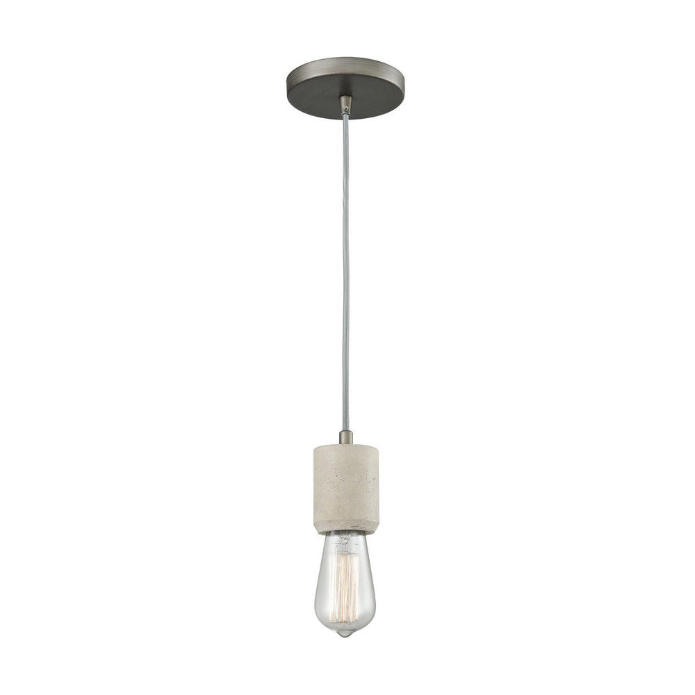 Socketholder 1-Light Mini Pendant in Weathered Zinc