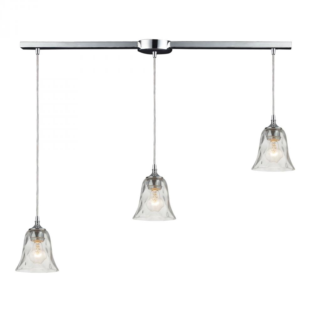 Darien 3- Light Pendant in Polished Chrome