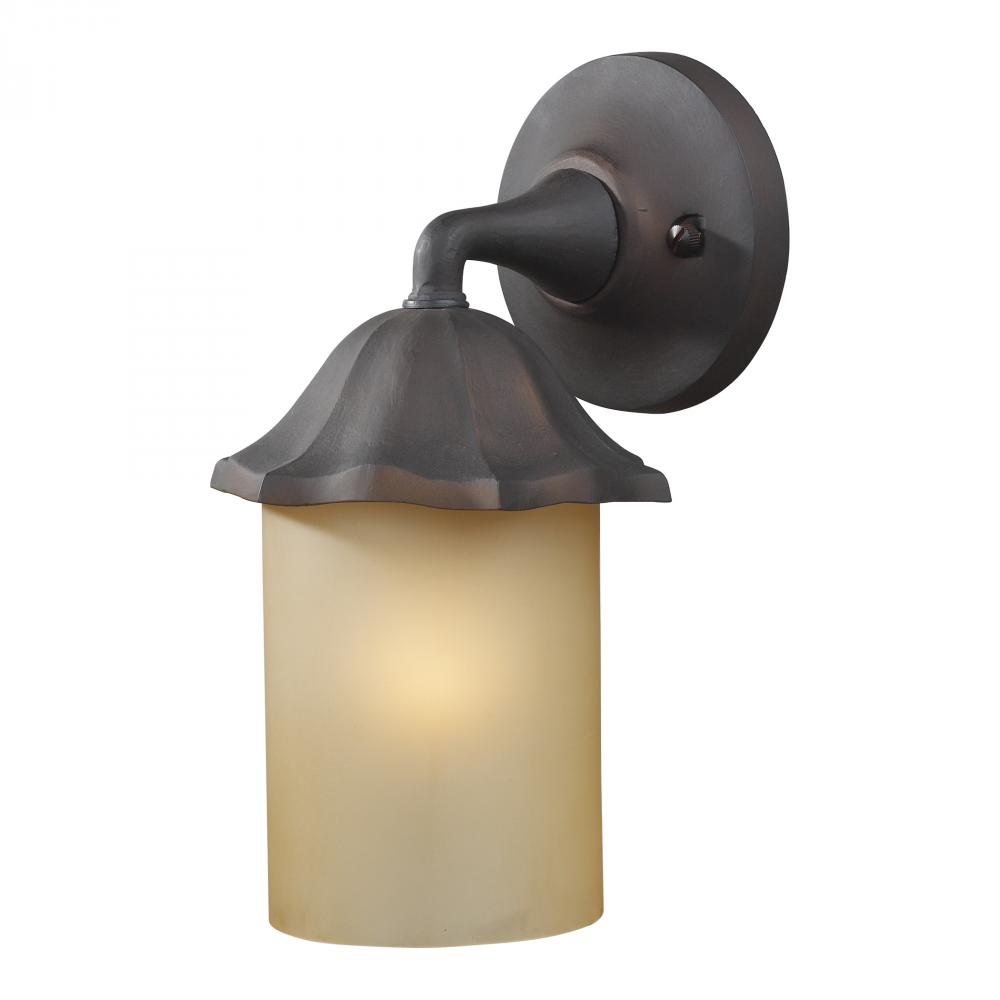 One Light Clay Bronze Wall Lantern