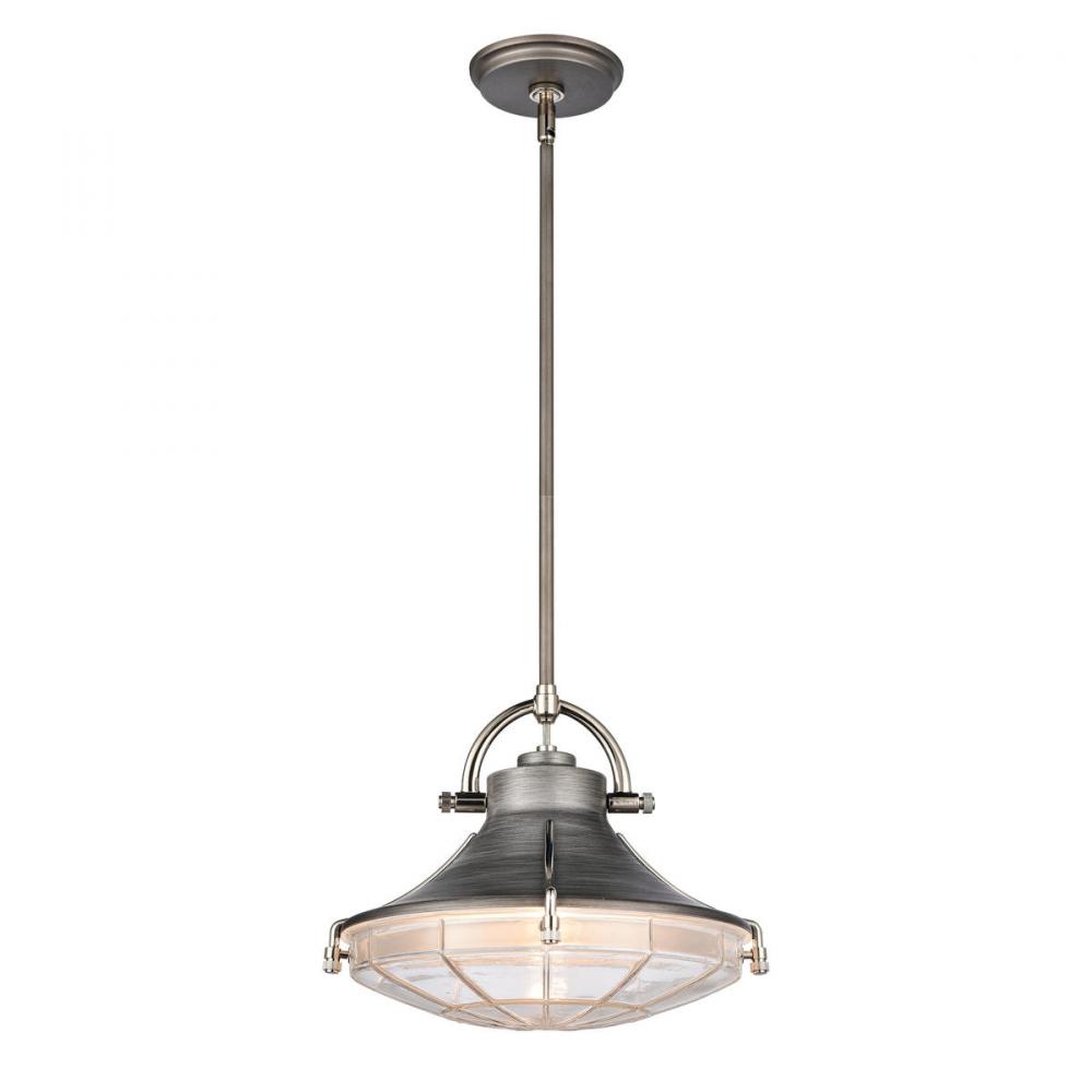 Urbanite 13'' Wide 1-Light Pendant - Weathered Zinc