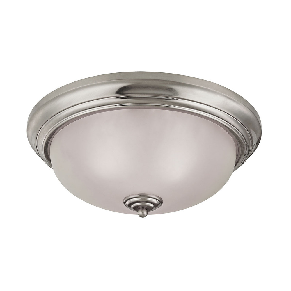 Thomas - Huntington 15'' Wide 3-Light Flush Mount - Brushed Nickel