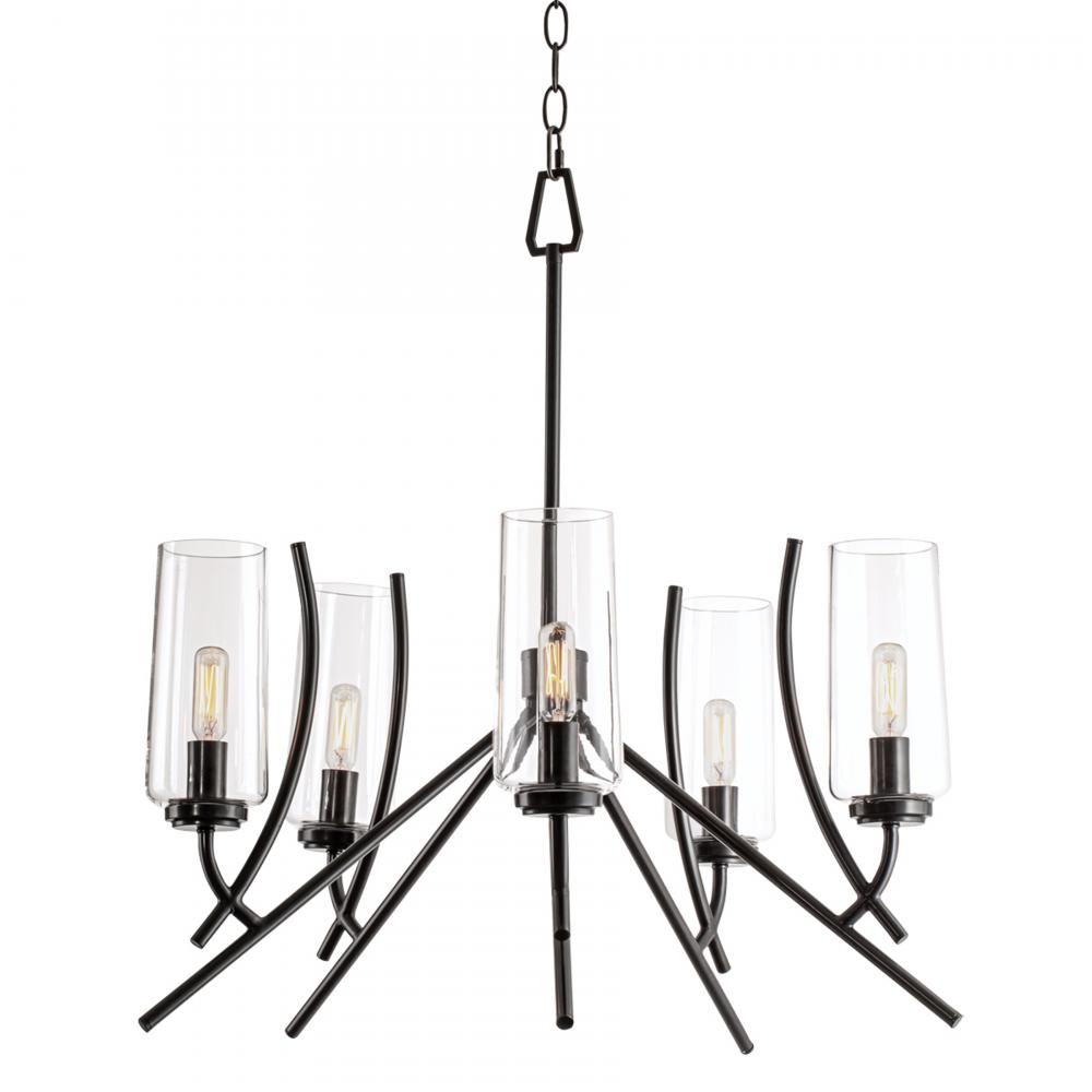 Tulip 23.25'' Wide 5-Light Chandelier - Acid Dipped Black