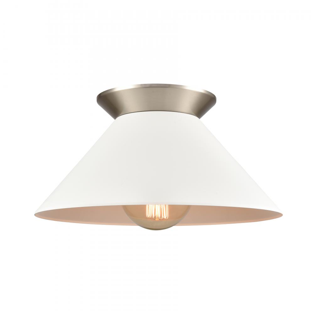 Cavendish 16'' Wide 1-Light Semi Flush Mount - Brushed Nickel