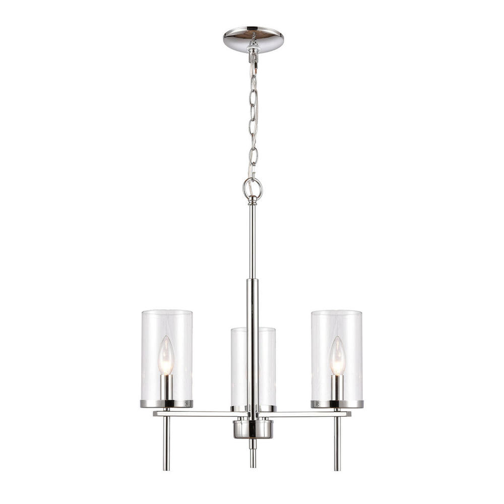 Thomas - Oakland 19'' Wide 3-Light Chandelier - Chrome