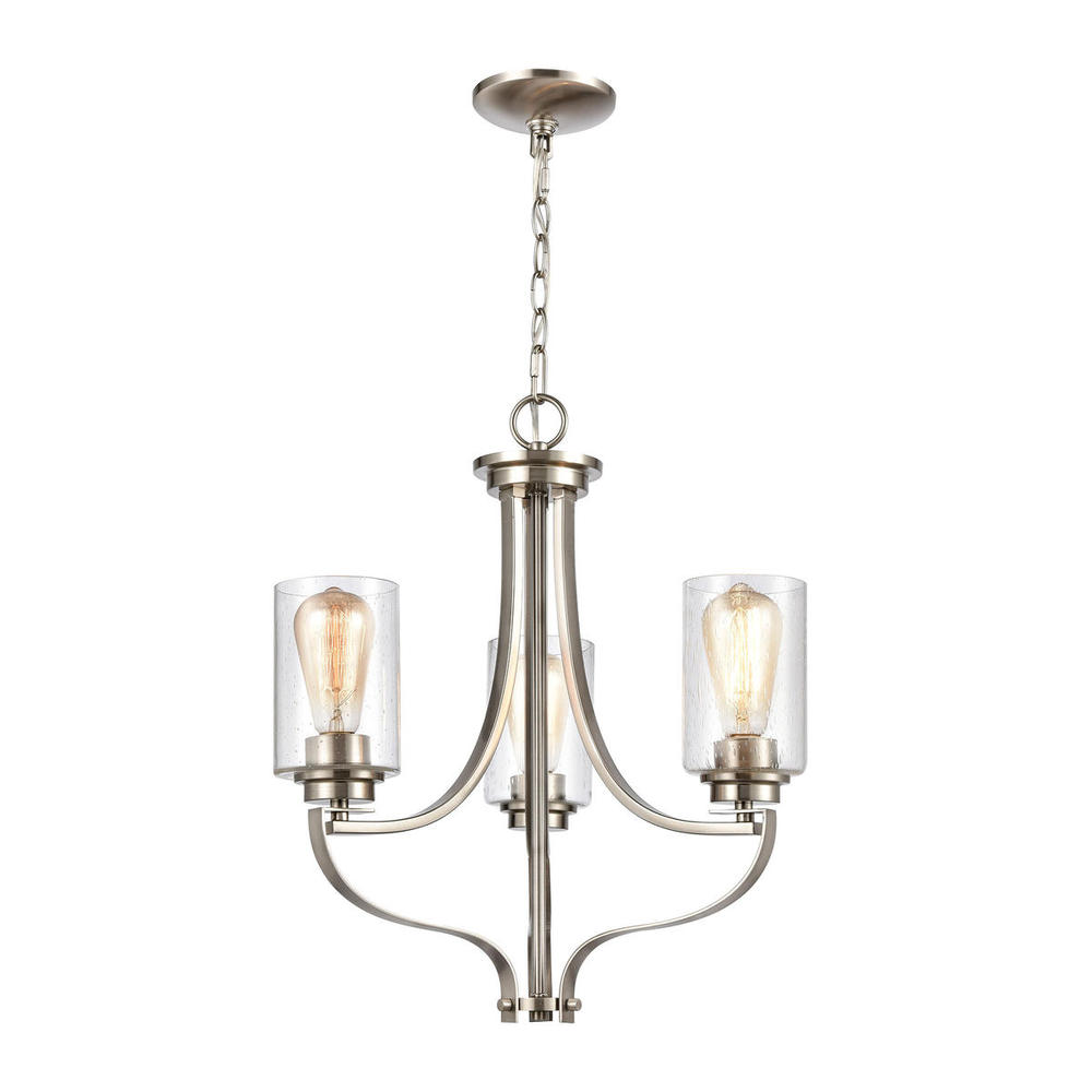 Thomas - Market Square 19&#39;&#39; Wide 3-Light Chandelier - Brushed Nickel