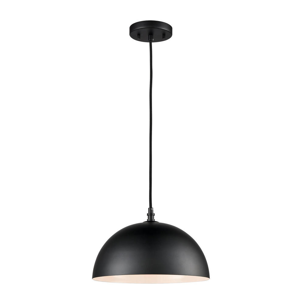 Thomas - Chelsea 12&#39;&#39; Wide 1-Light Pendant - Black