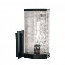 ELK Home 1176-MB-WAV - Polygon 12.75'' High 1-Light Outdoor Sconce - Matte Black