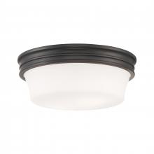  5912-OB-MO - Galen 14'' Wide 3-Light Flush Mount - Oil Rubbed Bronze