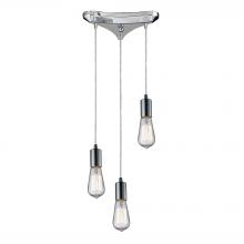 ELK Home 60056-3 - Menlow Park 3-Light Triangular Pendant Fixture in Polished Chrome