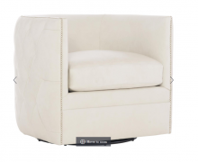 ET2 212SLFO - BERNHARDT PALAZZO SWIVEL WHITE LEATHER